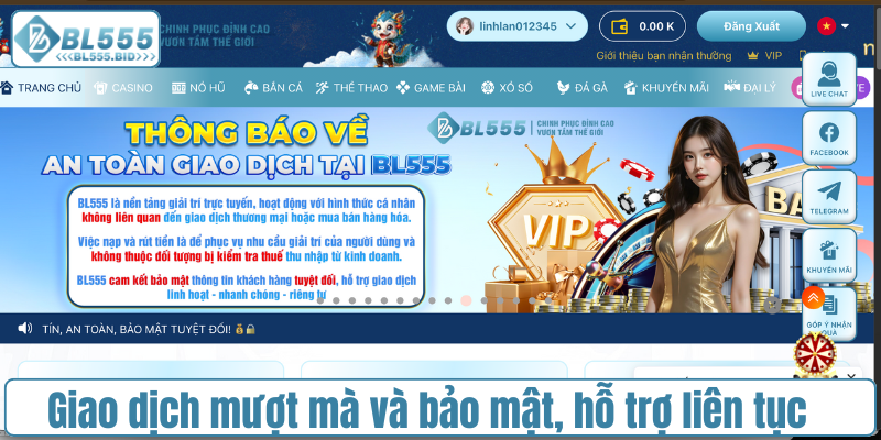 Thực hiện giao dịch mượt mà và bảo mật, hỗ trợ liên tục