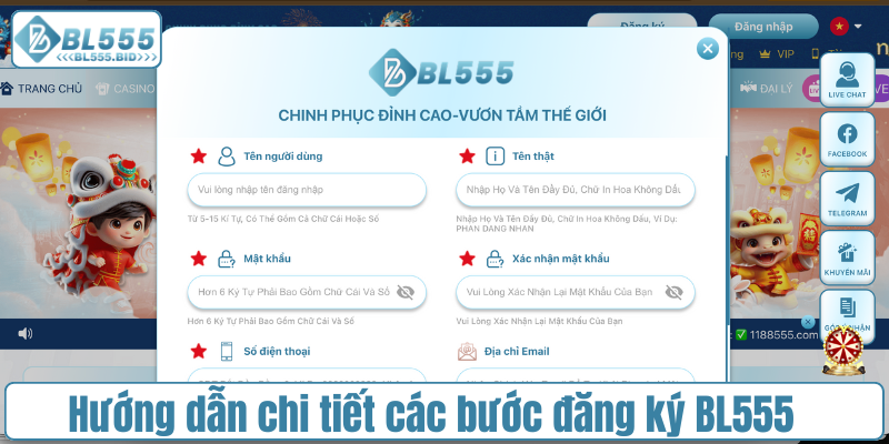 Hướng dẫn chi tiết các bước đăng ký BL555