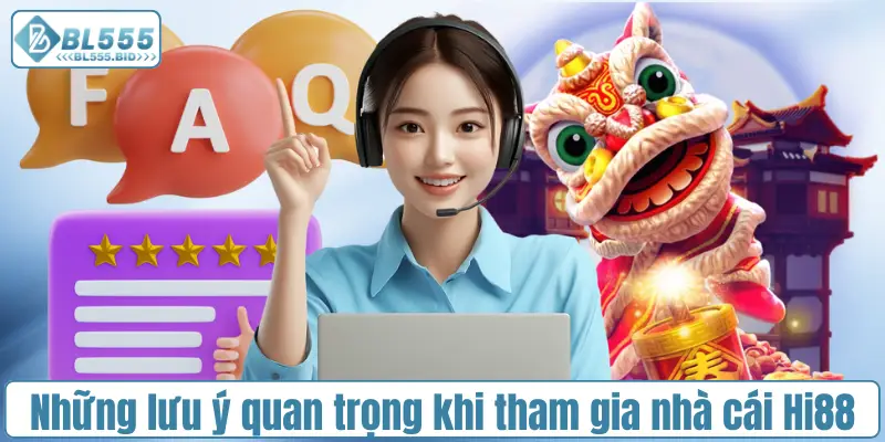 Những lưu ý quan trọng cần nắm khi tham gia nhà cái Hi88